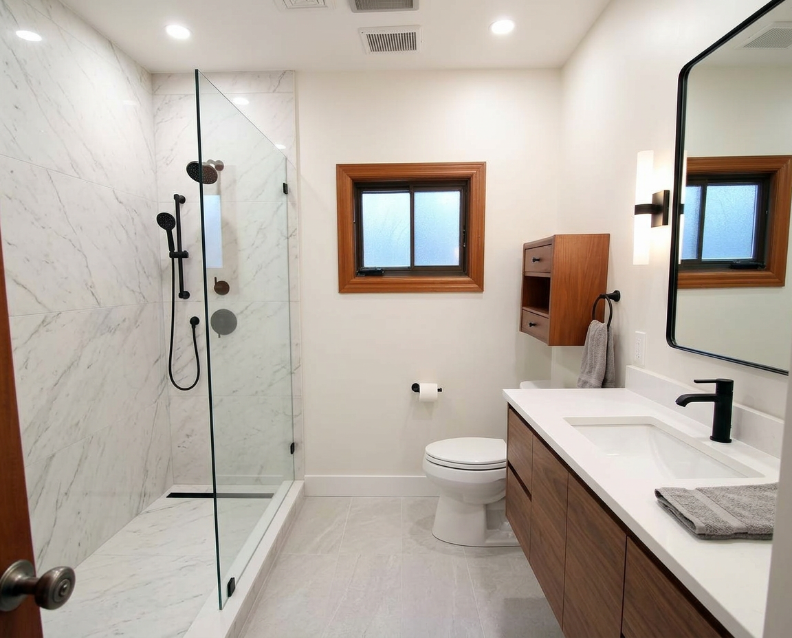 Tub-to-Shower Conversion — after